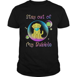 Golden Retriever Stay Out Of My Bubble Coronavirus Mask Covid19 Shirt